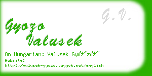 gyozo valusek business card